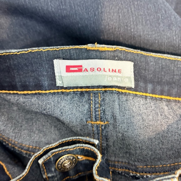 Vintage Y2K Gasoline Jeans Dark Wash Denim Maxi Skirt w/ Belt Utility Pocket - Picture 9 of 13